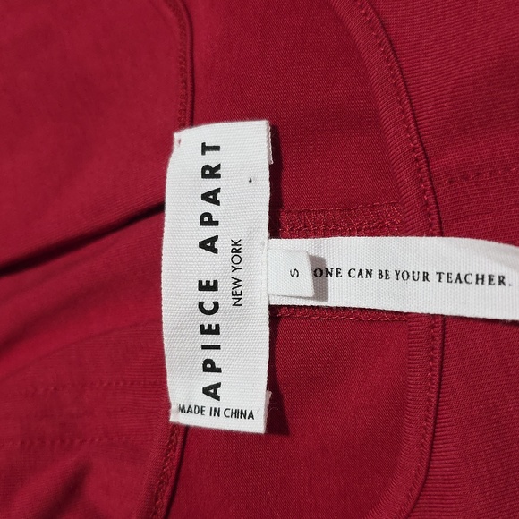 Apiece Apart Magna Twisted Tank Dress in Rumba Red Size Small - Picture 5 of 5